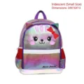 Mädchen süßer schillernder Katzenrucksack mit roter Schleife und Katzenohren kleine Größe - S / Schultertasche / AB-Farbe