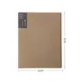 Professioneel A4 showalbum van kraftpapier met 40 transparante hoezen afmeting 31x23cm - Khaki
