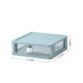 Schreibtisch Schubladen Aufbewahrungsbox, blauer Kunststoff Mini Organizer mit Bär Griff. - Blau-Einschichtig