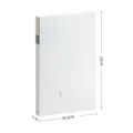 Minimalist white file folder organizer for certificates and receipts, 23x18.8x1.9cm size. - creamy-white (40 in)
