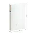 Minimalist white document organizer folder dimensions 23cm x 18.8cm x 3.2cm for storage - creamy-white (80 in)