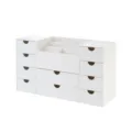 Organisateur de bureau blanc multi-tiroirs pour maquillage et bijoux de haute qualité - Blanc
