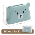 Hellblauer Stifthalter in Bärenform Schreibtisch-Organizer 13,5x6x9,2cm - 1 Stück / Blau