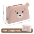 Rosafarbener Stiftehalter in Bärenform aus Kunststoff Schreibtisch-Organizer 1 Stk - 1 Stück / Rosa