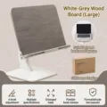 Extra large white and gray wood grain desktop reading stand for books and laptops - Gray Wood Board / A4 Extra Large