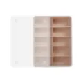 Caja organizadora de plástico rosa con 10 compartimentos y tapa clara antipolvo - 10 Rejillas con Tapa / Rosa