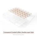 Joyero de dos capas en acabado mate transparente y café para guardar pendientes - Estilo de Capas / Café Transparente