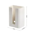Wall-mounted plastic tissue box for home bathroom and living room, convenient storage. - White - No Lid