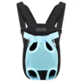 Breathable light blue pet carrier backpack with four-leg out design for small cats and dogs - S / Sky Blue