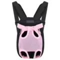Ergonomic pink and black breathable mesh pet carrier backpack for small dogs and cats - S / Pink