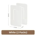 Sujetalibros de plástico blanco minimalista plegable juego de 2 para organizar escritorio - 2 Piezas / Blanco
