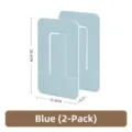 Sujetalibros plegables de plástico azul, juego de 2 piezas para organizar el escritorio - 2 Piezas / Azul