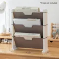 Organizzatore da scrivania inclinato a più livelli per documenti in caffè e bianco - Caffè