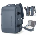 Mochila de viaje multifuncional de gran capacidad con compartimentos para portátil - Azul Oscuro (Bolsillo Delantero con Cremallera Vertical Única)
