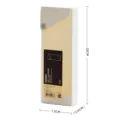 Portable plastic pencil box storage case with snap button closure - 20x7.5x2.6cm / White