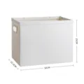 Organizador de caja de almacenamiento de plástico blanco con asas y 32x22,3x25cm - L / Blanco