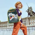 Large capacity ergonomic kids school backpack with cool mechanical dinosaur print - Single Bag / Green