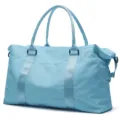 Light blue travel duffel bag for sports gym and weekend getaways with double handles - Sky Blue