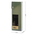 Green frosted plastic pencil case stationery storage box with snap button closure and dimensions - 20x7.5x2.6cm / Bean Green