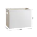 Caja de almacenamiento grande de plástico blanco con asas para organización 29x19,8x25cm - Pequeño / Blanco