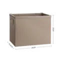 Caja de almacenamiento caqui plegable minimalista para libros y ropa de hogar, 29x25x19,8 cm - Pequeño / Caqui