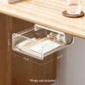 Transparente Untertisch-Schublade für Büro-Organisation, Größe 17x20x7,2 cm, weiß - Klarweiß