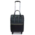 Bolsa de viaje profesional de tela Oxford con estampado de cuadros verdes y ruedas - Bolsa de Trolley Individual / 18 Pulgadas / Cuadros Verdes