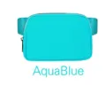 Vibrant aqua blue outdoor sports waist bag for running and fitness with adjustable strap - Aqua