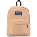 Lightweight apricot school backpack for men and women featuring Mozza Sunrise brand patch - 16" / Khaki