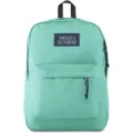 Modern lightweight mint green backpack featuring Mozza Sunrise patch logo detail - 16" / Light Green