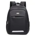 Mochila negra de hombre business casual con compartimento para portátil y banda reflectante. - Estilo de Decoración con Tira Reflectante (8003) / Negro
