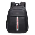 Elegante mochila de viaje negra para hombre con detalle de franja vertical Curious Man - Estilo de Letra con Franja Vertical (8006) / Negro