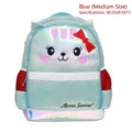 Süßer hellblauer Katzenrucksack für Mädchen, Größe M, Abmessungen 38.5x28.5x15cm. - M / Schultertasche / Blau