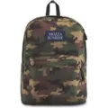Lightweight camouflage school backpack for men and women with front zipper pocket - 16" / Camouflage
