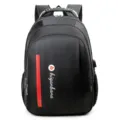 Elegante mochila negra para hombre para negocios y viajes con el logo Higanbana - Estilo de la serie 1506 (1506) / Negro