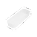 Organisateur de tiroir en plastique blanc avec marqueurs de dimensions 25,2x8,2x5 cm - 25.2x8.2x5cm / Boîte moyenne