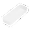 Grand organisateur de tiroir en plastique blanc pour bureau, longueur de 34 cm environ - 34x11.2x5cm / Grande Boîte