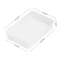 Organisateur de tiroir à papeterie blanc avec dimensions claires pour le bureau - 25.2x16.5x5cm / Boîte carrée