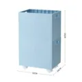 Contenitore portaoggetti mobile in plastica azzurra con 4 ruote per organizzazione libri - Impilabile (Con Ruote + Senza Ruote) / Blu