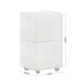 Scatola portaoggetti impilabile in plastica con ruote, dimensioni 54x32x24cm - Impilabile (Con Ruote + Senza Ruote) / Trasparente