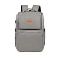 Mochila para pañales gris multifuncional de gran capacidad con diseño elegante para el viaje - Gris claro