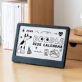 Calendrier de bureau doodle 2026 avec cadre noir, taille 23x16 cm pour bureau et maison. - Version 2026 / Noir