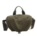 Minimalist olive green nylon magnetic dumpling crossbody bag for sports and fitness - Standard Size / Green