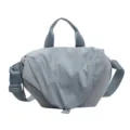 Minimalist grey nylon magnetic dumpling crossbody bag for outdoor sports and fitness training - Standard Size / Light Blue