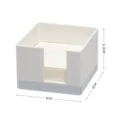 Plastic sticky note holder memo box office desk organizer school stationery square storage container - White