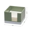 Plastic sticky note holder memo pad dispenser office desk organizer box in green - Bean Green