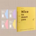 Lemon yellow A4 ring binder folder with four colored document storage bags set - Folder Collection / 1 Folder + 4 Pockets / Lemon Yellow