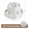 Organisateur de bureau blanc rotatif à 360 degrés avec plusieurs compartiments - Style Rotatif / Gris