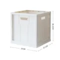 Foldable plastic storage box with lid, large capacity container for toys and books, white. - Without Wheels Without Lid / White