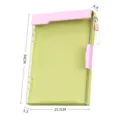 Scatola porta documenti in plastica trasparente organizer per fogli esame con maniglia - Verde
